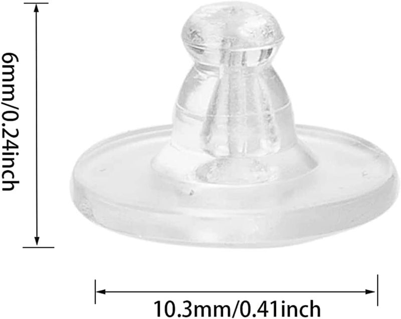 NEoogod Rubber Earring Backs,100PCS Soft Clear Earring Backs Replacements for Droopy Ears/Studs/Heavy Earring,Hypoallergenic - Image 5