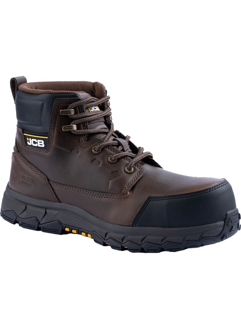 JCB Classic Hybrid 6" Safety Boots for Men JCB-004C | Composite Toe – Oil, Heat & Slip Resistant, ASTM F2413-18 Certified, EH – Brown - Image 1