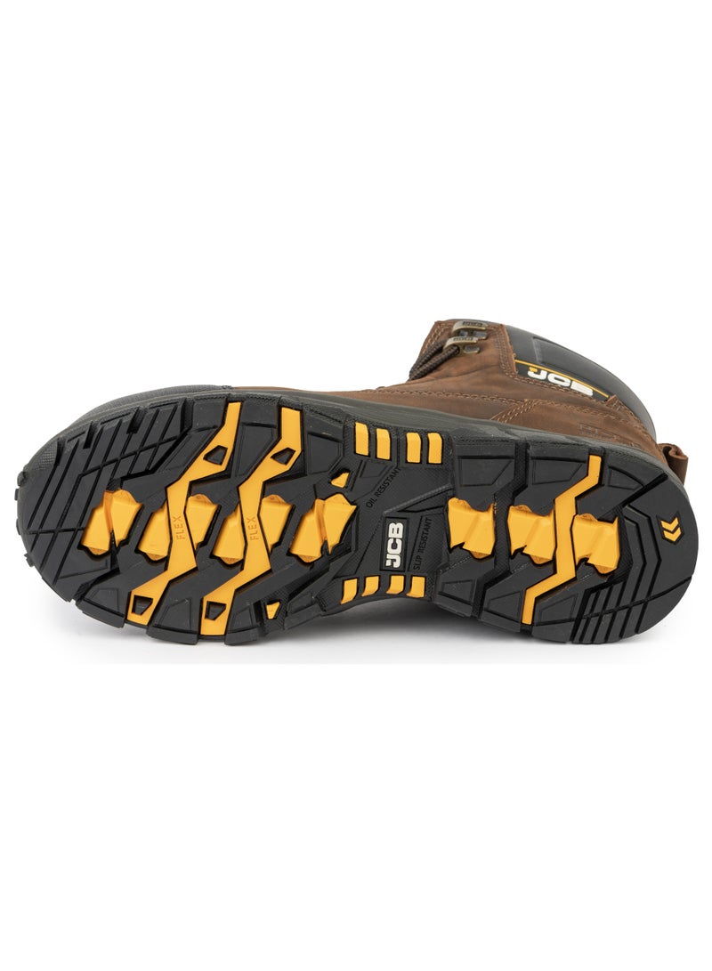 JCB Classic Hybrid 6" Safety Boots for Men JCB-004C | Composite Toe – Oil, Heat & Slip Resistant, ASTM F2413-18 Certified, EH – Brown - Image 5
