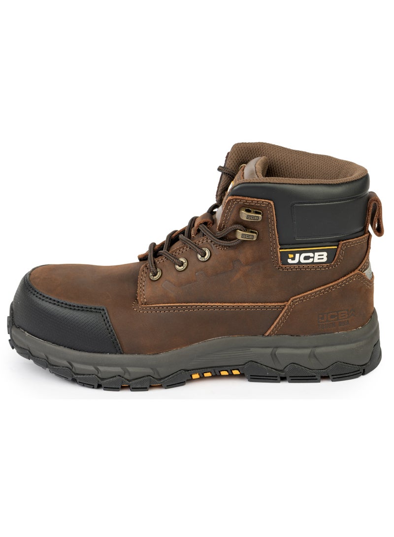 JCB Classic Hybrid 6" Safety Boots for Men JCB-004C | Composite Toe – Oil, Heat & Slip Resistant, ASTM F2413-18 Certified, EH – Brown - Image 3
