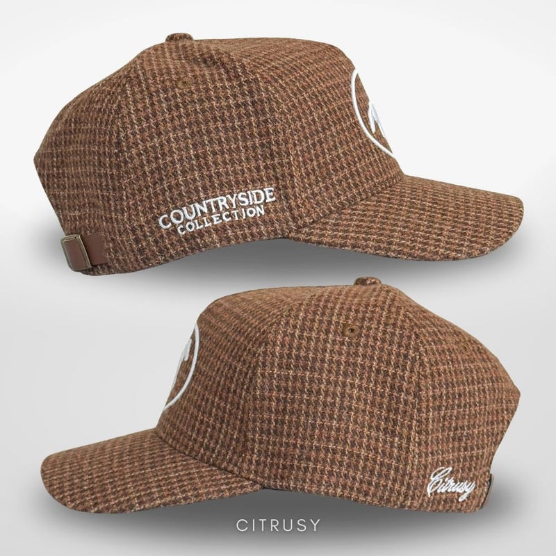 CITRUSY Vintage Western Trucker Hat | Men & Women | Embroidered Trendy Caps | Country Cute Hats for Cowgirls & Cowboys | Camo Denim Cotton Styles | Snapback Hat (Stampede | Houndstooth) - Image 3