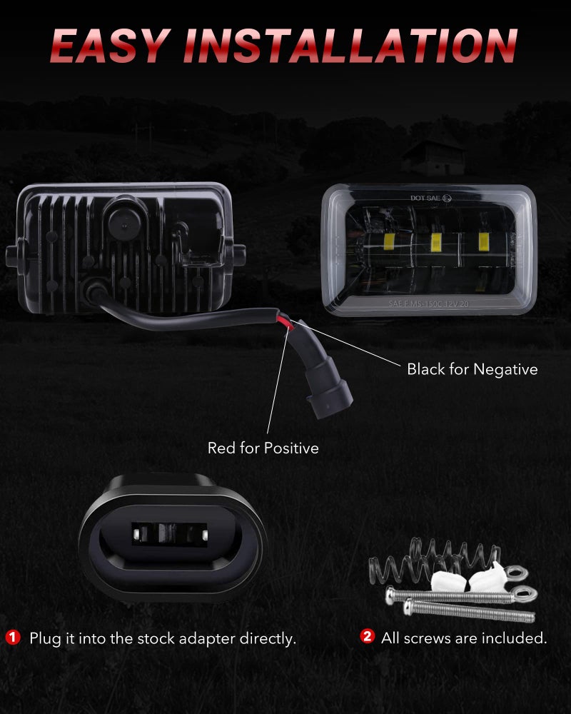 XPCTD مصابيح ضباب LED ترقية XPCTD مع مصابيح DRL بديلة لمصد الضباب متوافقة مع فورد F150 2015 2016 2017 2018 2019 2020 زوج واحد أسود (أسود مع هالة) - Image 4