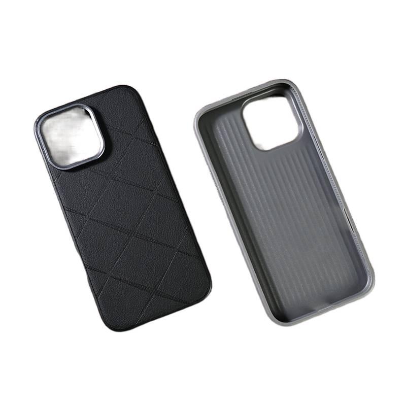 Protective Case | Black | Leather Texture | Drop Protection | Shockproof | Shockproof Cover for iPhone 16 / 16 Plus / 16 Pro / 16 Pro Max - Image 4