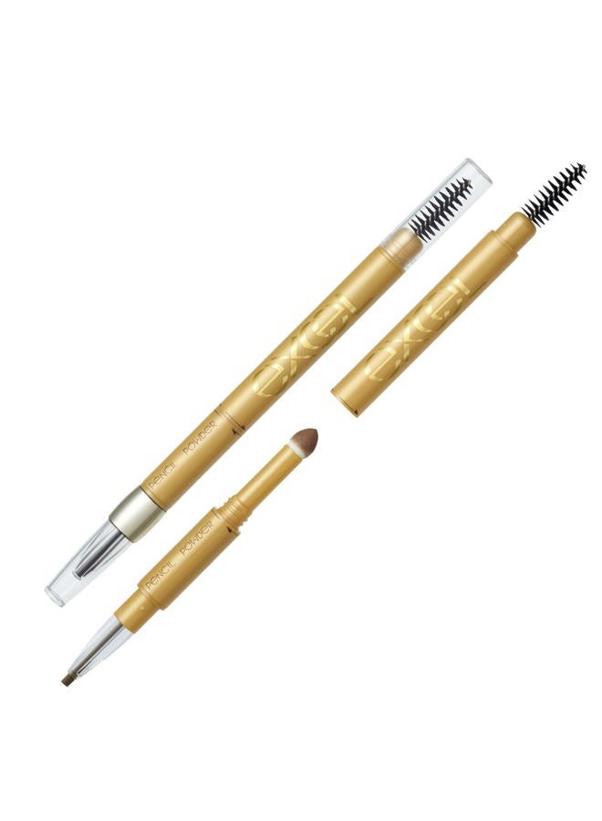 EXCEL Powder & Pencil Eyebrow PD10 Pink Brown - Image 2