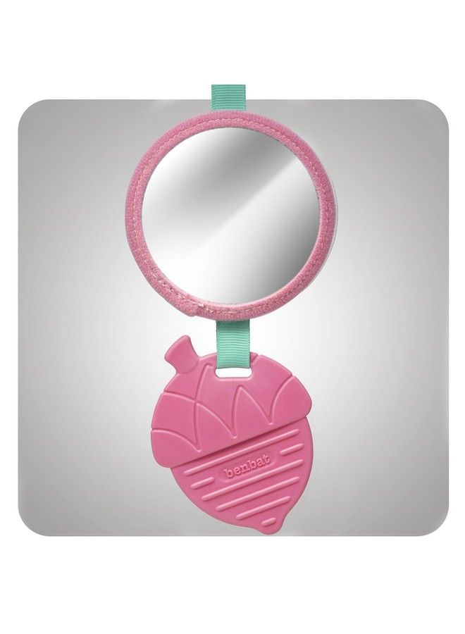 BenBat Car Seat Toys For Babies Double Sided Rear Facing Carseat Toy With Baby Mirror For Infants Girls And Boys 0 18 Months Pink - Image 5