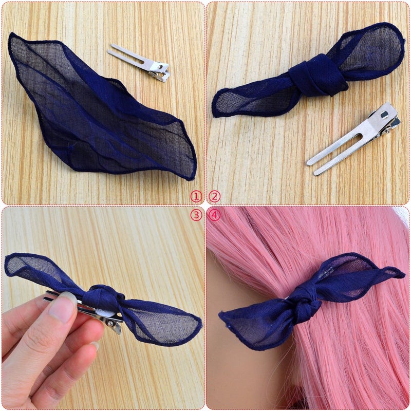 Wobe 50pcs Hairdressing Double Prong Curl Clips, Wobe 1.8" Setting Section Hair Clips Metal Alligator Hairpins for Bow Great Pin Clip, Styling Salon, Barber (Silver) - Image 5