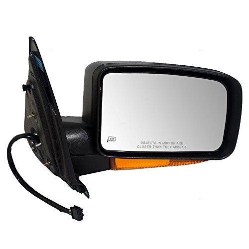 Brock Passengers Power Side View Mirror Heated Signal Puddle Lamp Replacement for 2003 2004 2005 2006 Expedition - Image 1