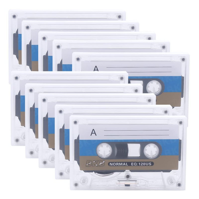 Kopida 10Pcs Blank Cassette Tape 60 Mins Blank Tape Magnetic Audio Tape Recording Player for Speech Music Recording Standard Cassette - Image 1