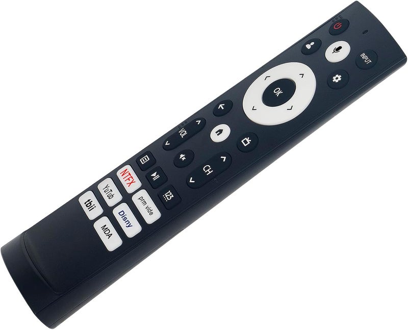 فينابتي جهاز التحكم عن بعد الصوتي البديل يعمل مع تلفزيون Hisense QLED Series Quantum 4K ULED Mini-LED Google الذكي: 43A6H 43A65H 43A68H 55U6H 65U6H 75U6H 55U7G 65U7G 50A6H 50A65H 50A68H 55A6H 65A68H 75A6H 75A65H - Image 1