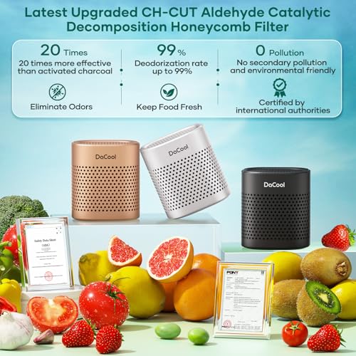 DaCool Refrigerator Deodorizer Lasts for 10 Years Refrigerator Odor Eliminator Fridge Deodorizer Travel Size Air Purifiers, More Effective Than Baking Soda Bamboo Charcoal Air Purifying Bag, Stainless Steel - Image 3