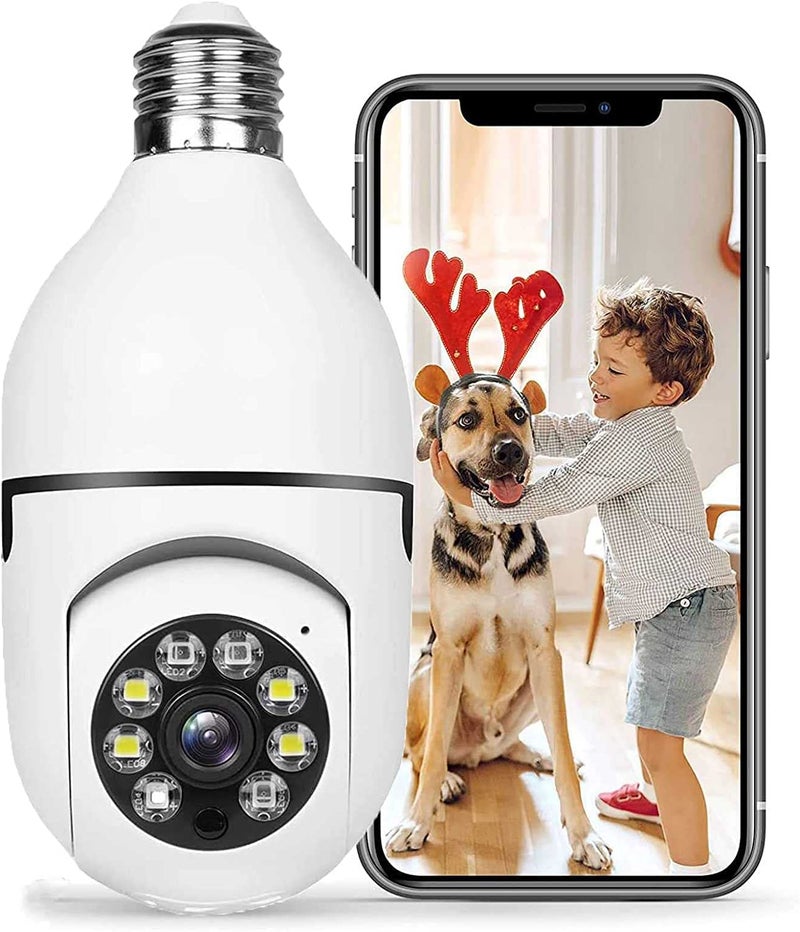 SIOVS WiFi CCTV Camera 1080p Wireless Bulb Shape PTZ V380 Pro Indoor 360 Smart Home Security Camera Light Vision with Night Vision  - Image 1