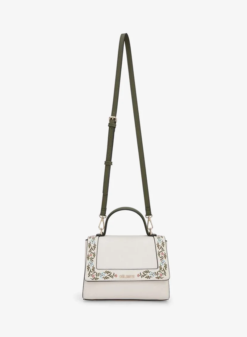 سيليست Safiano Floral Print Satchel Bag With Detachable Strap