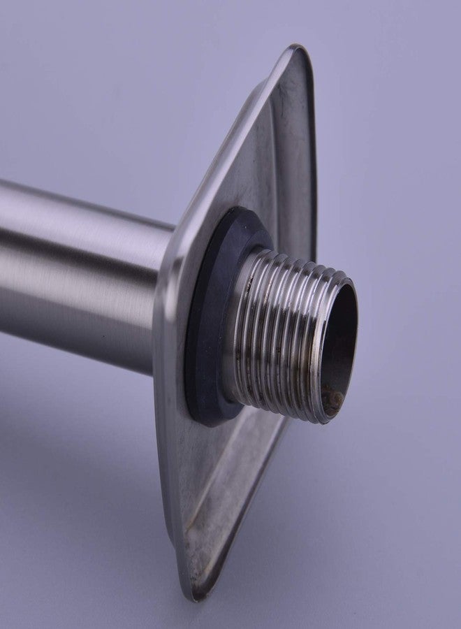 TRUSTMI Angled Shower Arm with Flange, 8-Inches Curved Stainless Steel Extension for Shower Head, 1/2-Inch NPT, Brushed Nickel - Image 5
