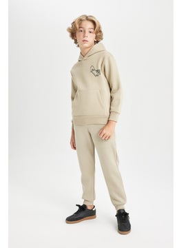 Boy Printed Elastic Leg Thick Jogger Sweatpants