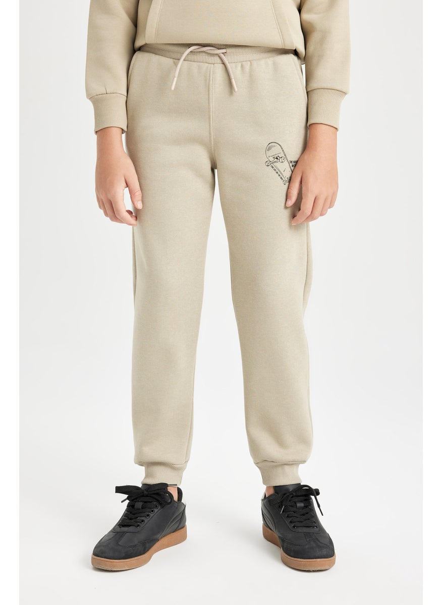 DeFacto - Boy Printed Elastic Leg Thick Jogger Sweatpants - Image 1