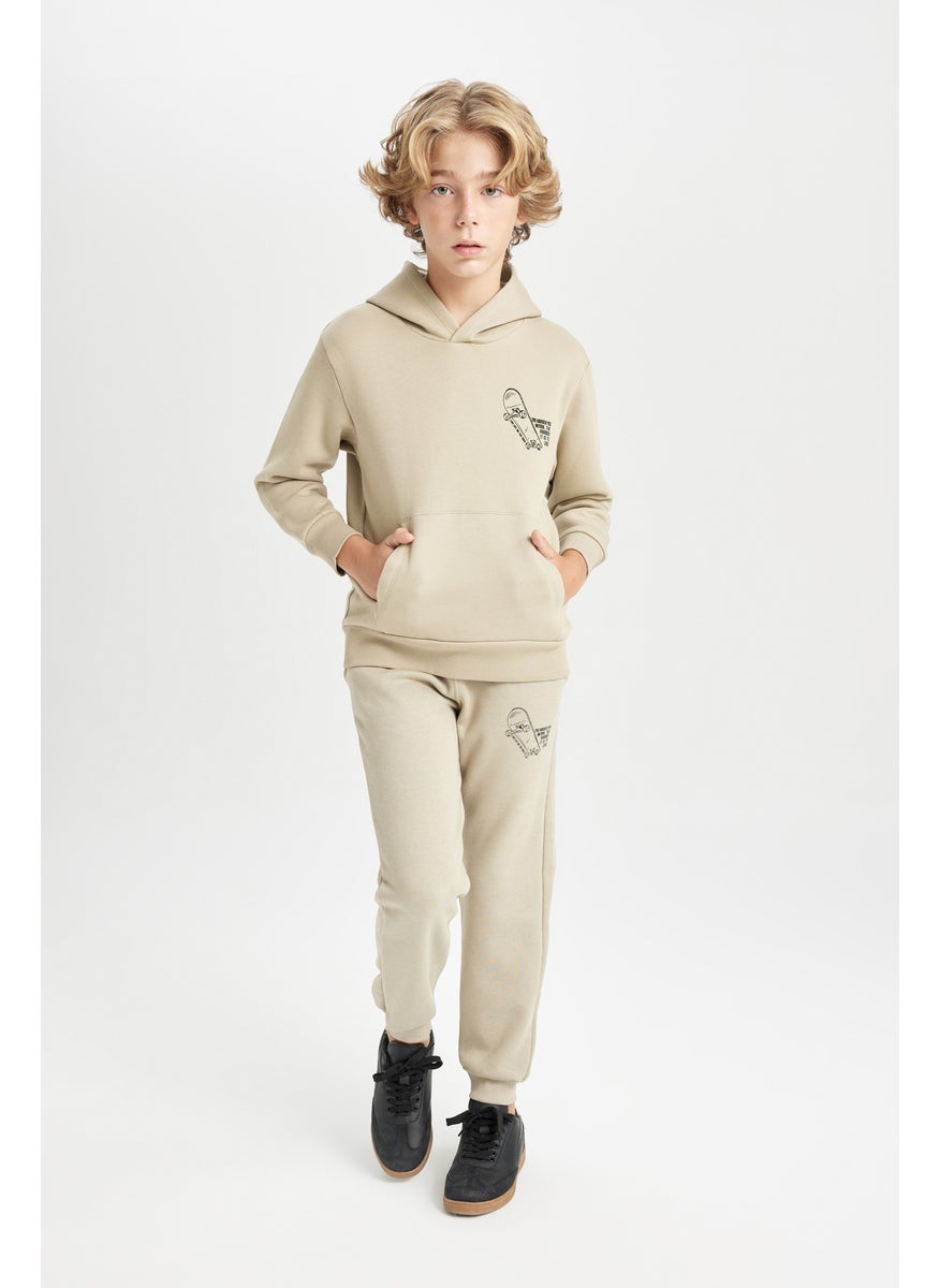 DeFacto - Boy Printed Elastic Leg Thick Jogger Sweatpants - Image 1