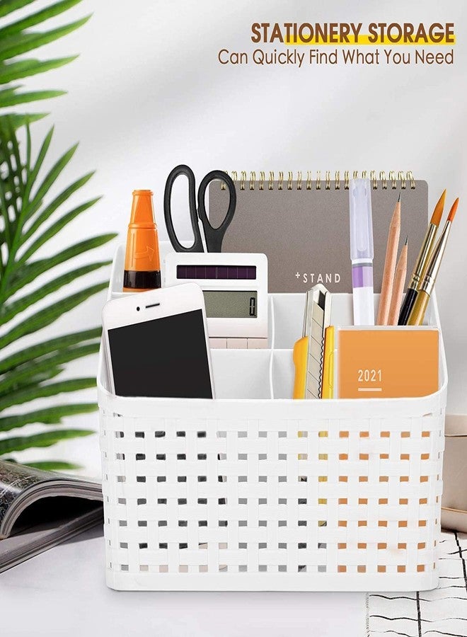 Vichaxan Office Divider Holder 5 Sections Plastic Storage Basket/Compact Basket/for Kitchen, Bathrooms, Office Multi Purpose Use(Multicolor) - Image 4