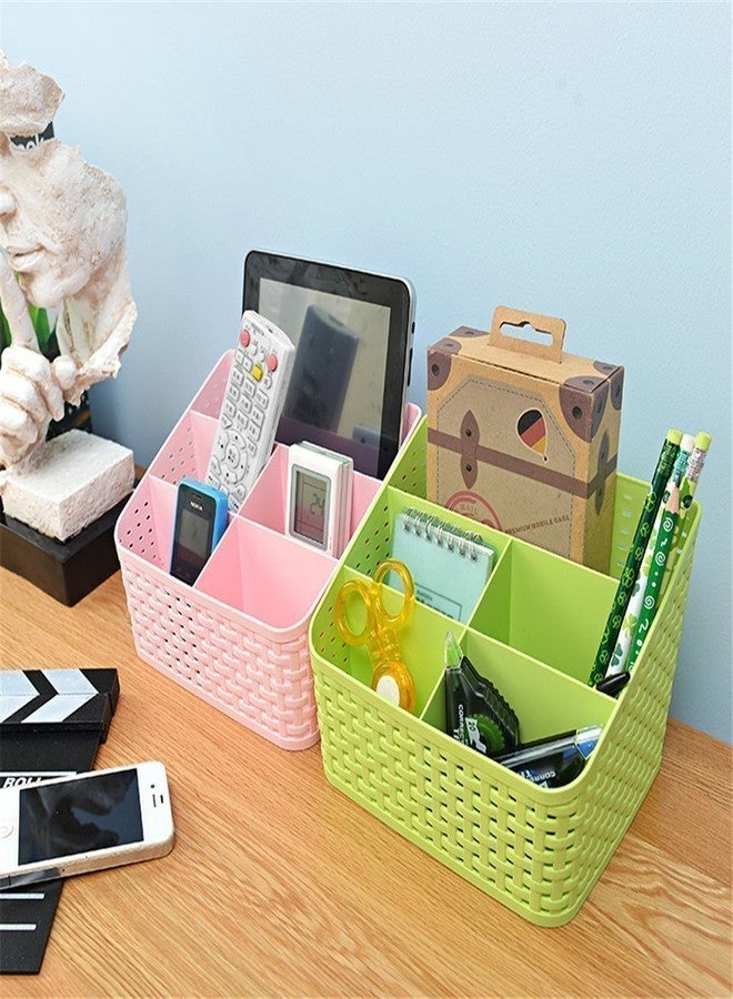 Vichaxan Office Divider Holder 5 Sections Plastic Storage Basket/Compact Basket/for Kitchen, Bathrooms, Office Multi Purpose Use(Multicolor) - Image 3