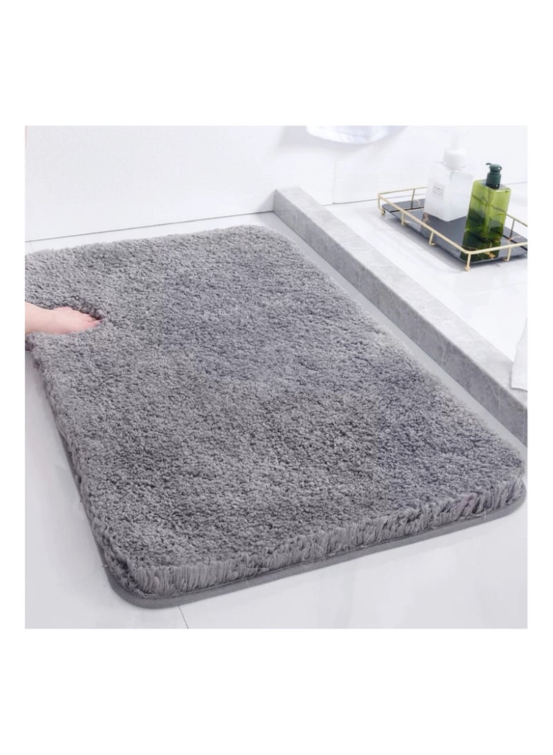 Ultra fine fiber bathroom floor mat with strong anti slip and water absorption properties, fast drying carpet mat suitable for living room, kitchen, bedroom, bathroom, balcony, home decoration (50 * 80cm), machine washable  - Image 4