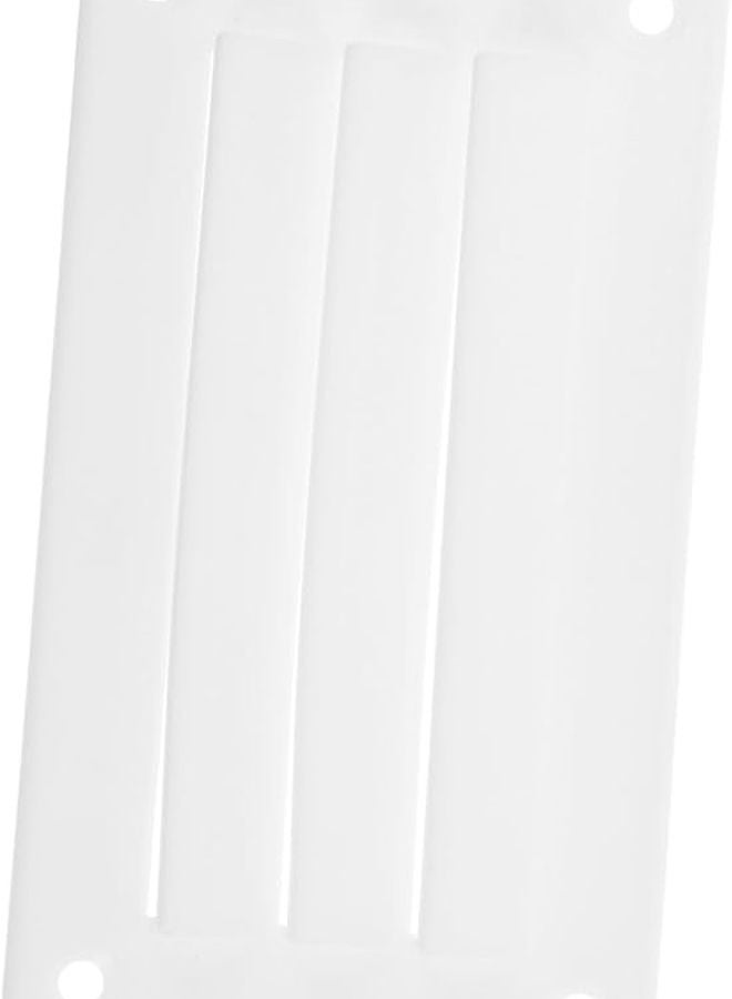 White Louvered Vent with Screws for RVs Yachts Boats Durable Ventilation Outlet Grille - Image 1