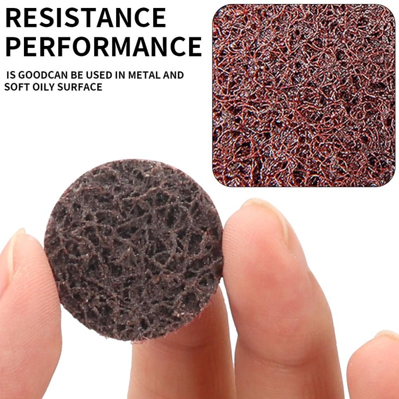 SI FANG 25Pcs 1 inch Quick Change Sanding Discs Set, Fine Medium Coarse Grit Roll Lock Disc Surface Conditioning Discs Tool R Type with 1/4'' Disc Pad Holder for Die Grinder - Image 4