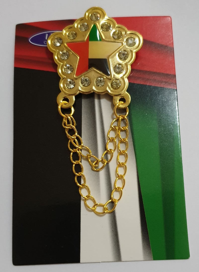 الزعابية بروش على شكل نجمة لشعار اليوم الوطني لدولة الإمارات العربية المتحدة - Image 5