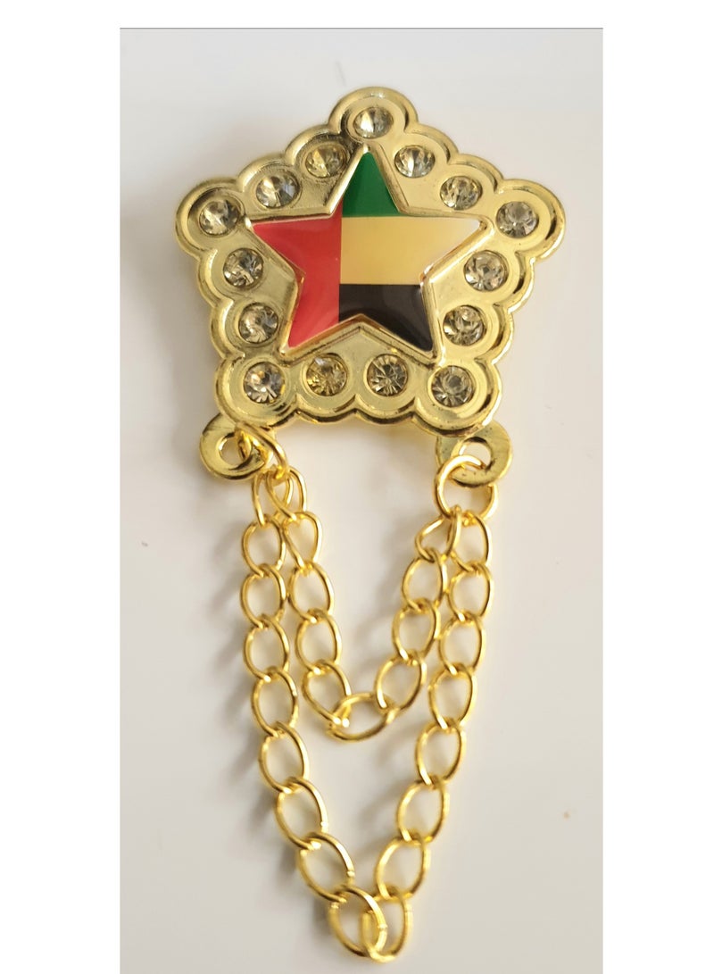 الزعابية بروش على شكل نجمة لشعار اليوم الوطني لدولة الإمارات العربية المتحدة - Image 2