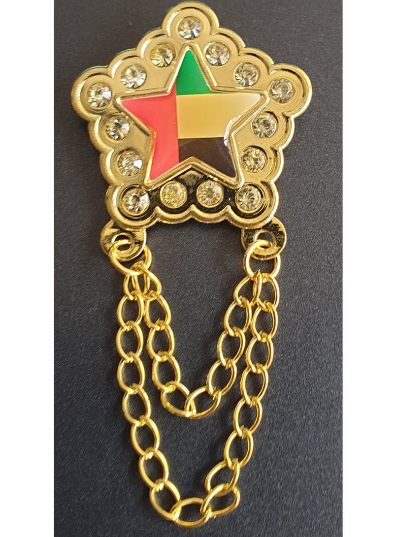 الزعابية بروش على شكل نجمة لشعار اليوم الوطني لدولة الإمارات العربية المتحدة - Image 4