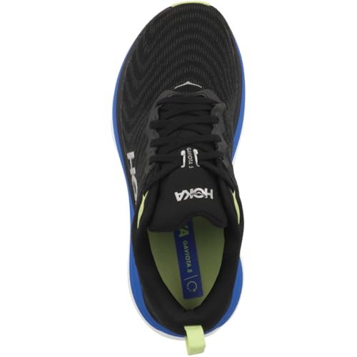 Hoka Men's Gaviota 5 Sneaker, Black/Electric Cobalt, 10 - Image 2