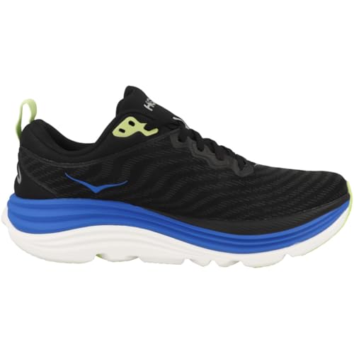 Hoka Men's Gaviota 5 Sneaker, Black/Electric Cobalt, 10 - Image 3