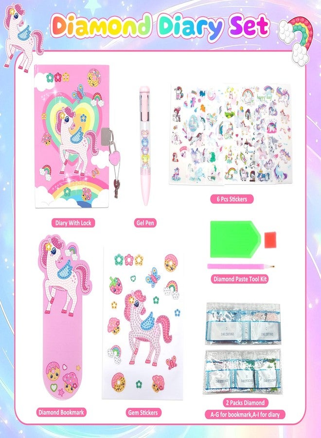YOYTOO Diamond Art Kit for Kids Age 6-8-9-10, Unicorn Notebook Diamond Painting Fun Arts Crafts Unicorn Toys Gift for Girls Ages 6-12 Year Old Birthday Valentine Gifts - Image 2