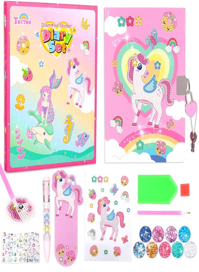 YOYTOO Diamond Art Kit for Kids Age 6-8-9-10, Unicorn Notebook Diamond Painting Fun Arts Crafts Unicorn Toys Gift for Girls Ages 6-12 Year Old Birthday Valentine Gifts - Image 1