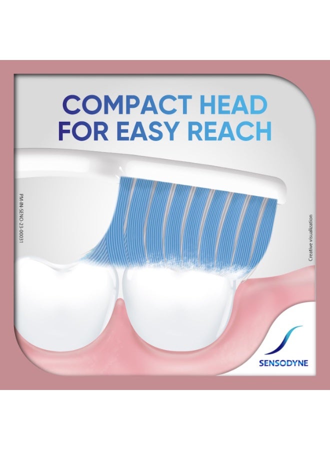 Sensodyne Gentle Care Toothbrush | Soft End Rounded Bristles Toothbrush for Sensitive Teeth Pack of 2 - Image 3