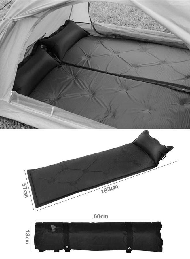 ZCM-HAPPY Outdoor Tent Mat Automatic Inflatable Sleeping Mat Moisture-proof Mat with Pillow 183x57x2.5 cm - Image 2