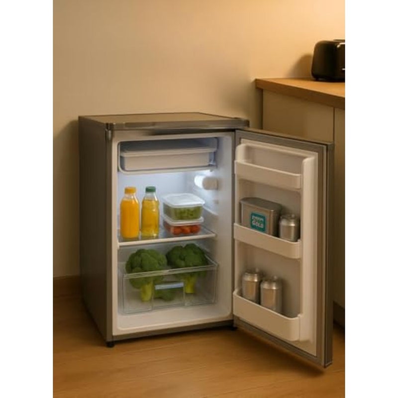 General Lines Single Door Refrigerator, 93 Liter, 3.1 Cubic Feet, 220 Volt, Silver GLR89D1D - Image 2
