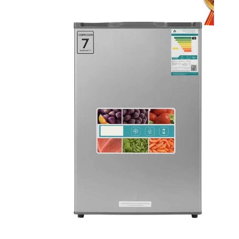 General Lines Single Door Refrigerator, 93 Liter, 3.1 Cubic Feet, 220 Volt, Silver GLR89D1D - Image 1