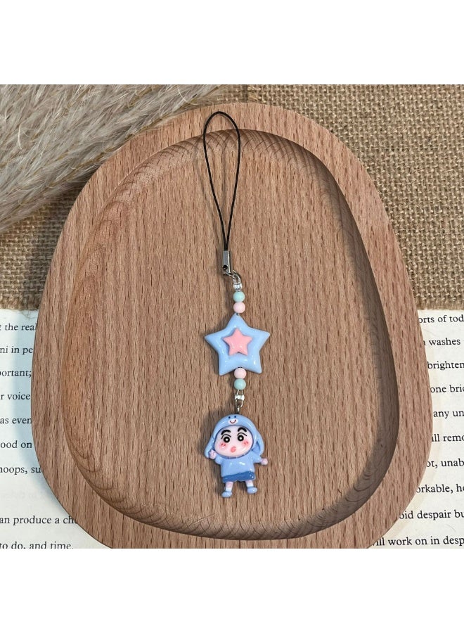 NIBEMINENT Phone Charm/ Chain Strap for Women Girls，Fuzzy Monster Cell Phone Case Lanyard Wrist Strap