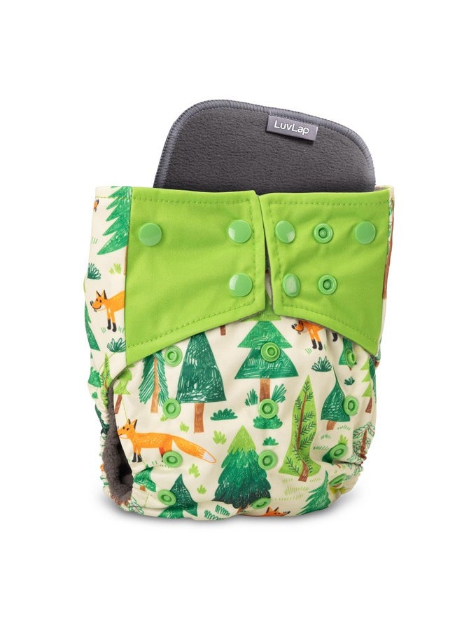 LuvLap Reusable Baby Cloth Diaper, Double Leak Guard, High Absorption, Quick Dry, Stain-Proof Comfort & Protection, 3m+, Adjustable Waist & Height with snap Buttons, Absorbent Insert, White & Green - pzsku/Z33AA2684FD3DFB352239Z/45/_/1738305413/d1611a87-eba0-402d-8e29-880748863520