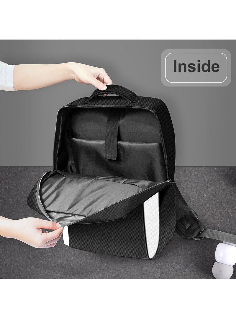 Sharpdo Large Capacity PS5 Carrying Backpack, with Adjustable Strap, Durable Nylon Console Case for PlayStation 5/PS4/Xbox and Accessories Storage, Black  - Image 5