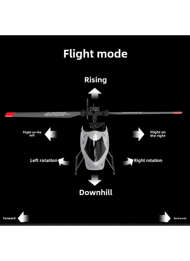 Generic - C129V2 Remote Control Stunt Helicopter Single Propeller Remote Control Aircraft Four-way Fixed Height Non-Aileron Aviation Model Toy Aircraft-Color:Three Power (standard +2 Batteries) - Image 1