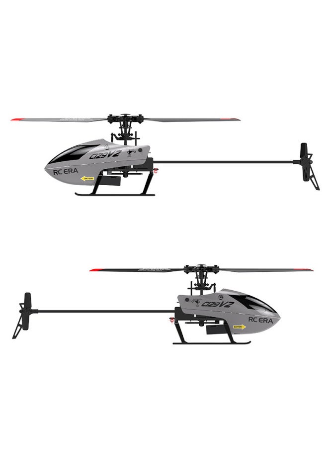 Generic - C129V2 Remote Control Stunt Helicopter Single Propeller Remote Control Aircraft Four-way Fixed Height Non-Aileron Aviation Model Toy Aircraft-Color:Three Power (standard +2 Batteries) - Image 1