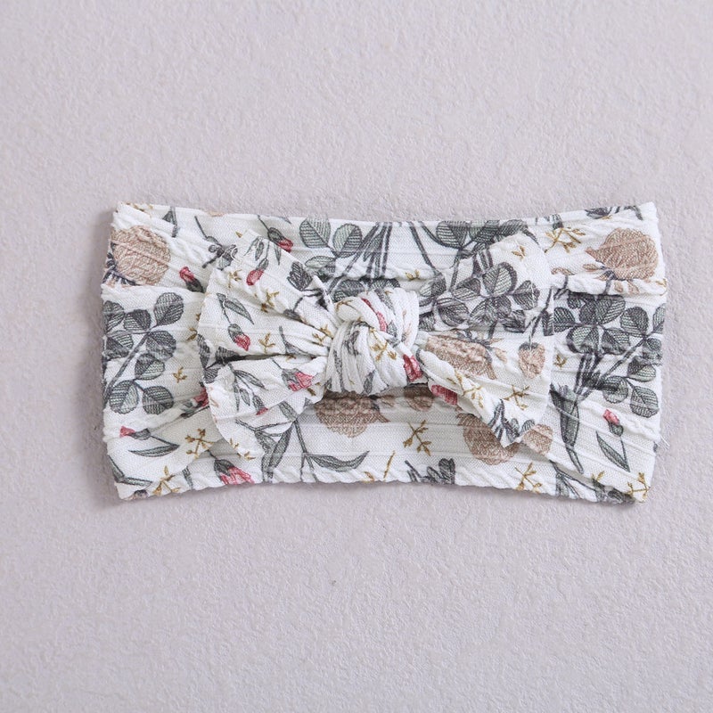 Hair Accessories New Children'S Hair Band Baby Bow Hair Band Jacquard Nylon Baby Printed Headband - Image 1