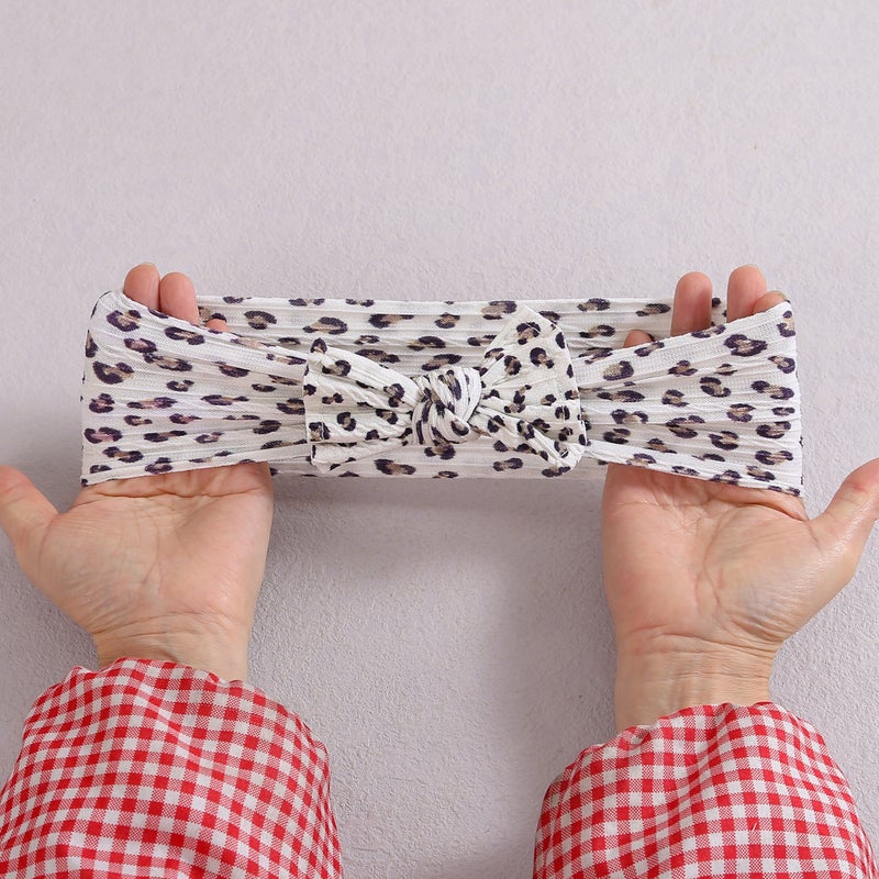 Hair Accessories New Children'S Hair Band Baby Bow Hair Band Jacquard Nylon Baby Printed Headband - Image 5