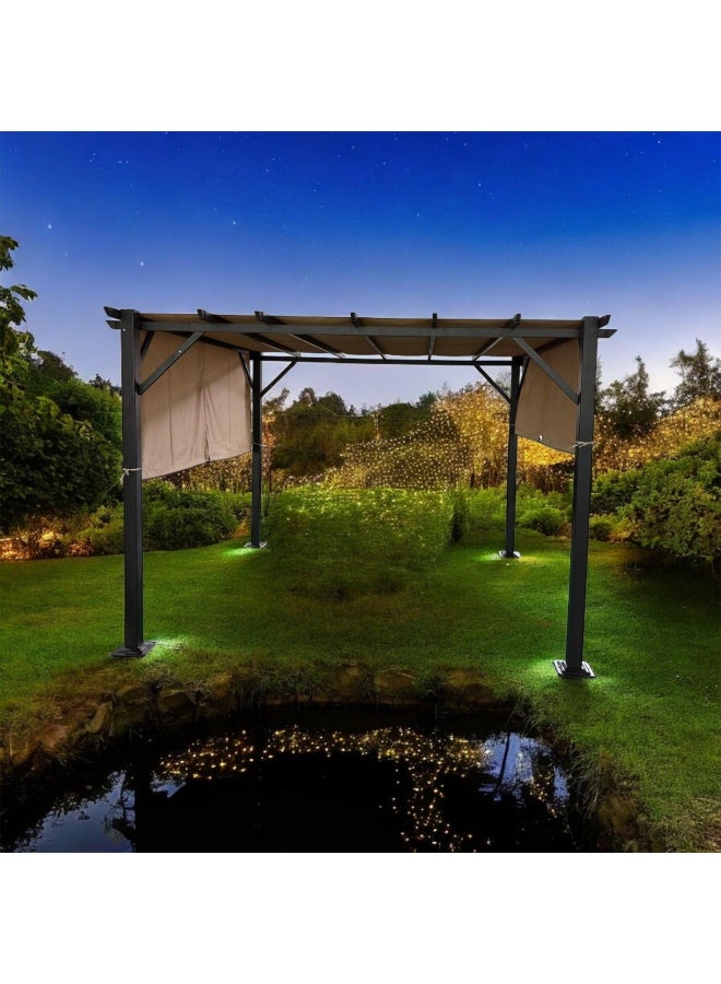 Pan Home Romana Pergola 3X3M Alu & Steel - Beige  - Image 2