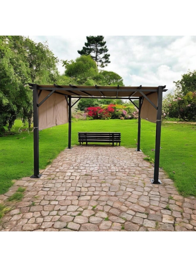Pan Home Romana Pergola 3X3M Alu & Steel - Beige  - Image 5