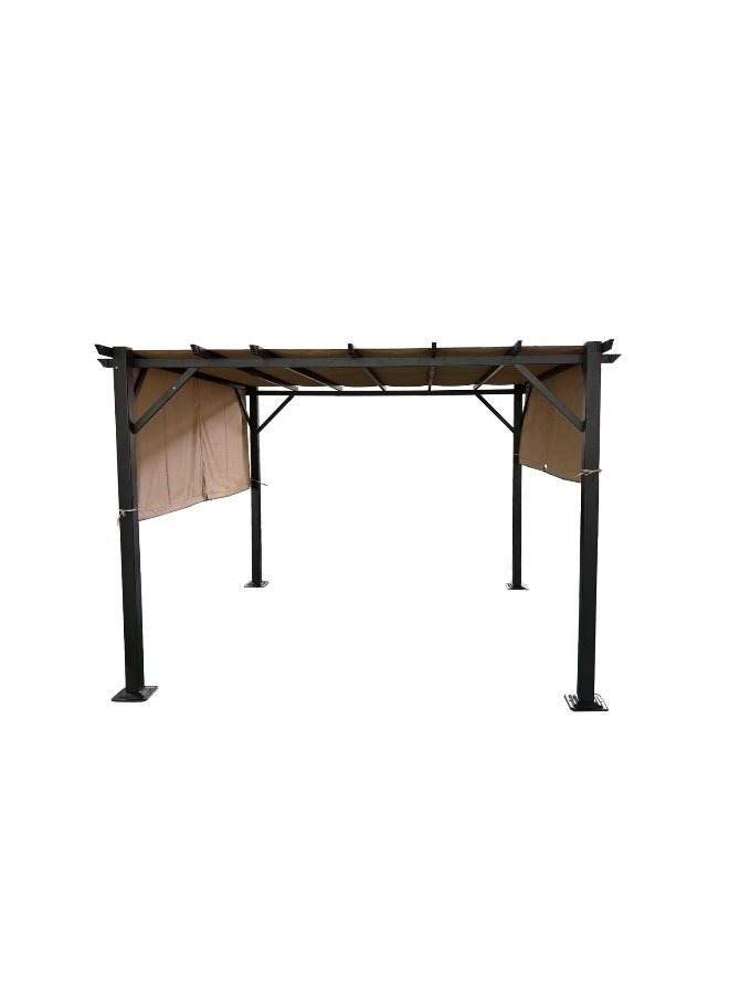 Pan Home Romana Pergola 3X3M Alu & Steel - Beige  - Image 1