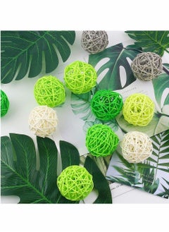 Y&D Rattan Balls, Wicker Balls Decorative Spheres Bowl Fillers Home Decor for Garden, Wedding, Party Crafts, Vase Fillers, Rabbits, Parrot, Bird Toys, Multi Colors, 24 Pcs  - Image 3