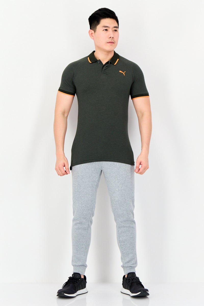 PUMA Men Slim  Fit Short Sleeves Outdoor Polo Shirt, Olive Heather - Image 2