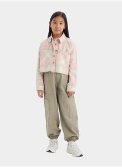 DeFacto Checkered Button-Up Long-Sleeve Crop Shirt with Pockets by Styli  - Image 3