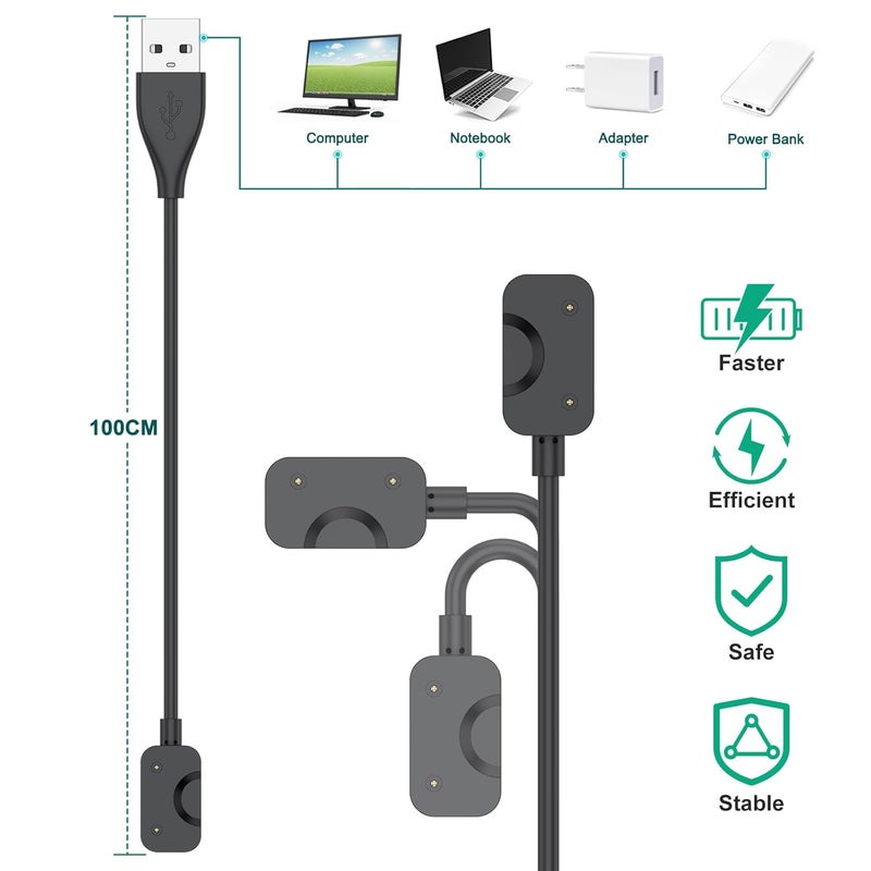 Demark USB/Type C Charging Cable for Samsung Galaxy Fit 3 Charger Cable Smartwatch Fast Charging (USB) - Image 3